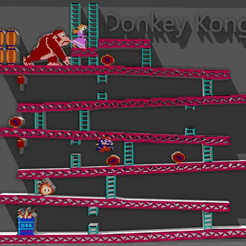 donkey.png Fichier STL gratuit donkey kong・Modèle imprimable en 3D à télécharger, tyh