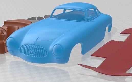 🚗 Mercedes Benz SL Class 1952 Printable Car・ 3D File for 3D printing・Cults