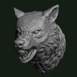 WolfMain.jpg Wolf head 3D print model