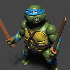 render tortutga2.jpg STL file Leo - TMNT・3D print model to download
