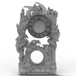 Game-of-Thrones-Clock-2.png Modèle 3D Fichier STL pour CNC Router/Laser & 3D Printer Horloge Game of Thrones 2