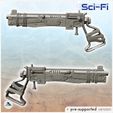 3.jpg Post-apocalyptic pistol with fabricated stock and bolts (1) - Future Sci-Fi SF Post apocalyptic Tabletop Scifi 28mm 15mm 20mm Modern