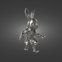 Rabbit-render-4.png Fichier STL Lapin à faible teneur en poly・Design pour imprimante 3D à télécharger, Zhyve