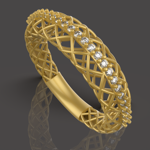 STL file 3D Printed Gold Plated Women Ring 💍 (OBJ)・Model to download ...