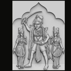 216.1.jpg Dieu Madurai Veeran relief Modèle imprimé en 3D