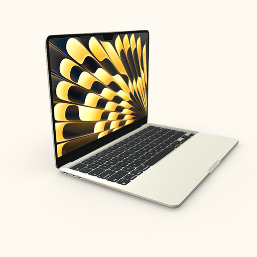🍎 Apple MacBook Air 13-inch - Sleek 3D Model・ STL File for