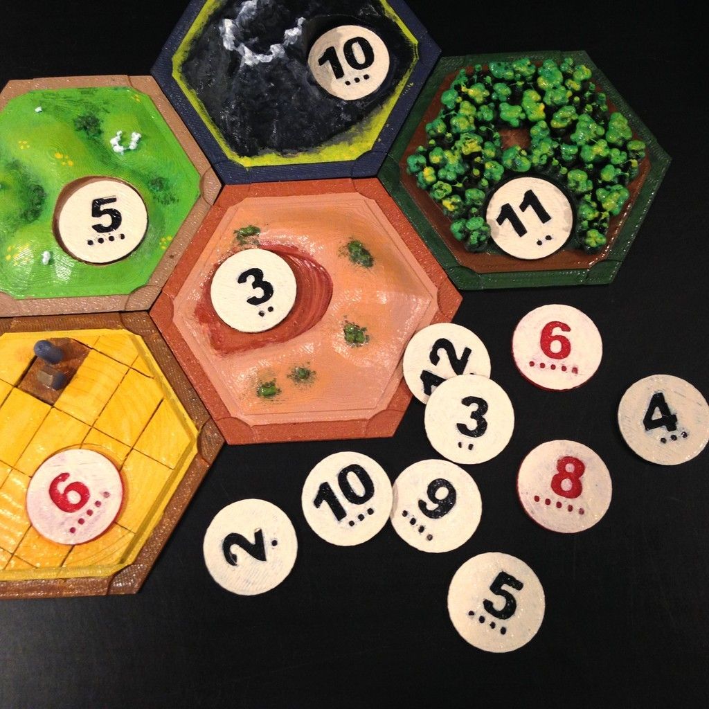 Free STL file Catan Number Tokens・3D print design to download・Cults
