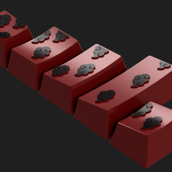 17aa5af7-373a-437e-a7a4-572e96f8de76.png Fichier STL Akatsuki - Embossed Naruto theme Artisan keycap set all special keys・Plan pour imprimante 3D à télécharger