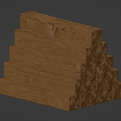 WoodPile-01.png Vigas grandes de madera - Pila ( Escala 28mm )