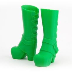 MAKIES_GlamBoots_Green_display_large.jpg Free STL file Makies Glam Boots・3D printable object to download, Makies