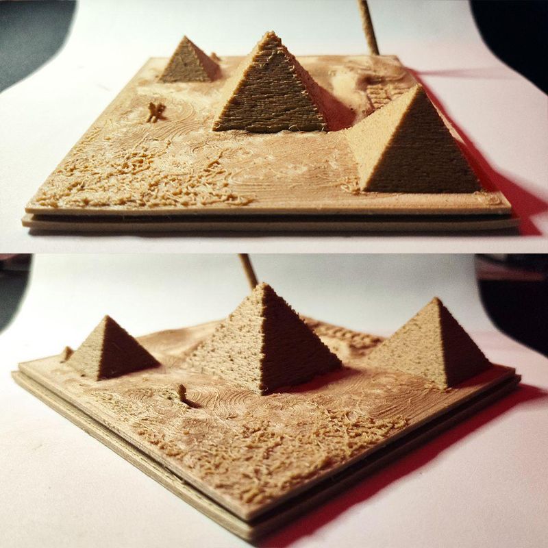 STL file GIZA - Pyramids Diorama - Incense stick holder・3D printing ...