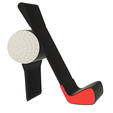 Golf_PS_01.png Golf Club and Ball Phone Stand, Store a real ball in it- Instant Download - No Supports Needed