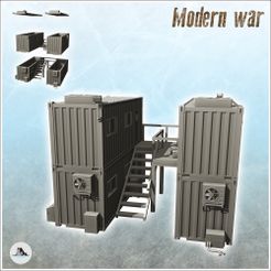 1-PREM.jpg STL file Modern command post in containers (1) - Cold Era Modern Warfare Conflict World War 3 Afghanistan Iraq Yugoslavia・3D printing model to download
