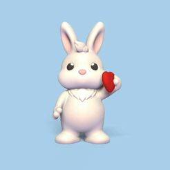 Cod312-Little-Bunny-Heart-1.jpeg Fichier 3D Petit cœur de lapin・Plan pour imprimante 3D à télécharger