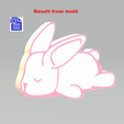 STL00711-2.png Sleepy Bunny Bath Bomb Mold
