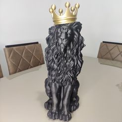 LB-001-A.jpg STL file Lion the king of all animals decoration・3D printer model to download, GuilhermeKB