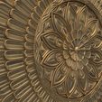 RoundOrnament_003.jpg Decorative Ceiling Round Ornament Bungalow Rose Decor Frame Furniture Door Panel 3D model