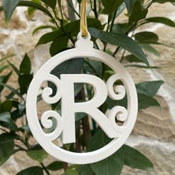 R.jpg CHRISTMAS BALL WITH YOUR INITIAL