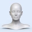 3.64.jpg 3 3D Head Face Female Character Women teenager portrait doll 3D Low-poly 3D model