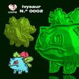 Ivysaur-N.º-0002.jpg Set X4, Ivysaur Sculptures