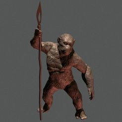 CAESAR_POSED-01_001.jpg Fichier OBJ gratuit CÉSAR DE LA PLANÈTE DES SINGES MODÈLE INSPIRÉ (VERSION LOW-POLY)・Design à télécharger et à imprimer en 3D
