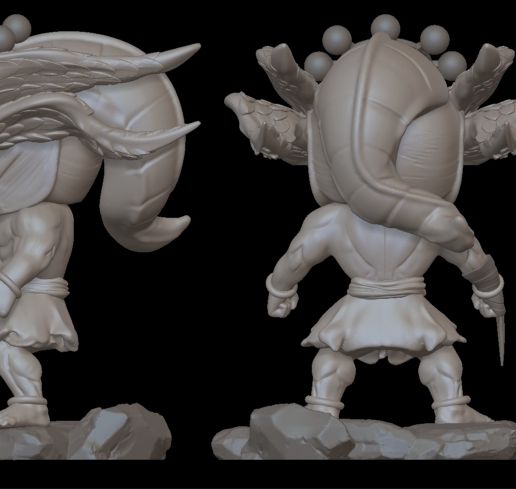 360_nocolor.jpg Mahoraga Funko Pop Benutzerdefiniert