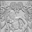 003.jpg Lord Vishnu as Mohini with Amrit Kalash  CNC carving