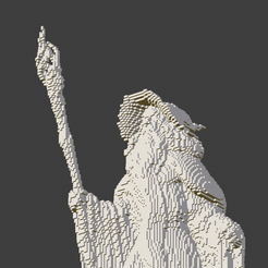 3.png PIXEL Gandalf ART 3D MODEL FOR PRINT