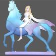 16.jpg -Datei Elsa auf Pferd weißes Kleid FROZEN2 disney Mädchen Prinzessin 3D-Druck Modell herunterladen • 3D-druckbares Design, figuremasteracademy