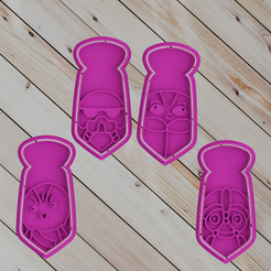 2.png STL file COOKIE CUTTER star wars necktie・3D print object to download