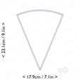 1-8_of_pie~8.75in-cm-inch-top.png Slice (1∕8) of Pie Cookie Cutter 8.75in / 22.2cm