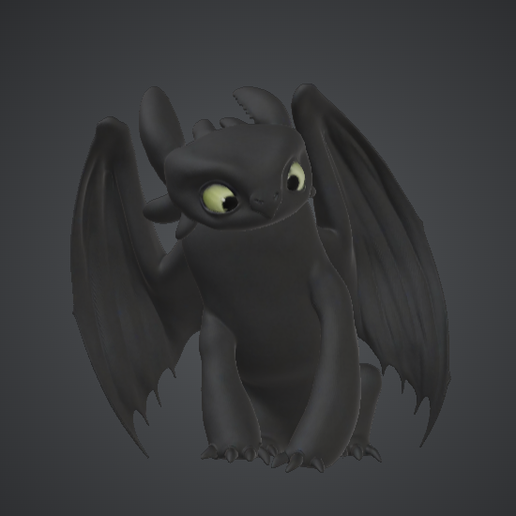 Cute Night Dragon Figure – Stylised Fantasy Dragon