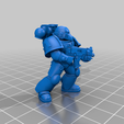 1_Normal_1.png Free STL file Angelic Space Soldiers with Heavy Weapons・Template to download and 3D print