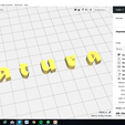 cura.png MATURA font lowercase 3D letters STL file