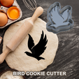 k ~ Bird cookie cutter pastry dough biscuit sugar food