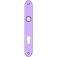 Plate_cylinder_85mm_Spacing.stl Door Handle and Knob Sets 'Old Vienna', Multiple Designs and Sizes