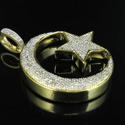 0030.jpg Pendentif croissant de lune étoile diamant 3