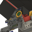 PANNEAU-GAUCHE-VUE-DE-DESSUS.png Part. Left front panel PCA Cockpit Mirage 2000c 1/1 scale for Flight Simulator