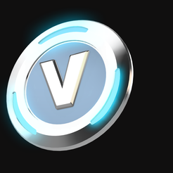 V-Bucks.png STL file V-Bucks corner・3D print design to download