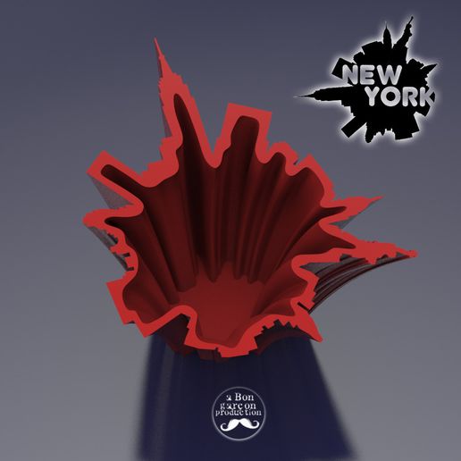 SkyLine-NewYork-Vase-03.jpg Free STL file SkyLine Vase: NEW YORK・Model to download and 3D print, BonGarcon