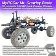 MRCC_MrCrawley_Basic_02.jpg MyRCCar Mr. Crawley Basic. 1/10 RC Rock Crawler Chassis with Customizable Wheelbase from 253 to 313mm