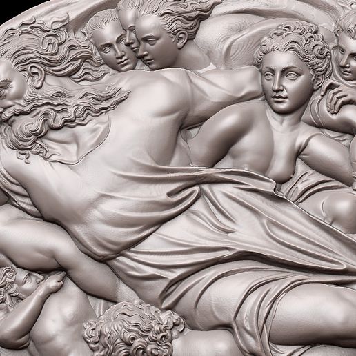 4.jpg La création d'Adam - Chef-d'œuvre de Michel-Ange Bas-relief