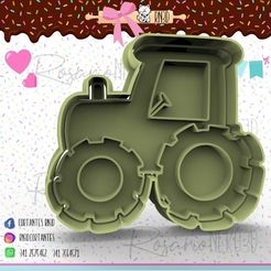 122-Tractor.jpg Tractor cookie and fondant cutter - tractor cookie and fondant cutter