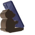 Teddy_Bear_Solid_PS_04.png Teddy Bear Shape Phone Stand with Bank and Solid Bundle- Instant Download - No Supports Needed