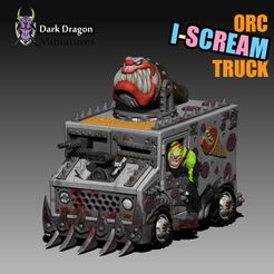 Render1.jpg 3D file Orc/ Cybork I-Scream Truck Miniature・3D printing idea to download