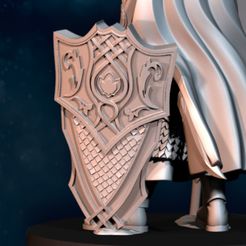 Elven-shield.jpg 3D-Datei Waldelfen-Schild・Design zum Herunterladen und 3D-Drucken, davalegames