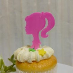 Barbie-silhouette.jpg Archivo STL Barbie Mini Cake Topper - Silueta・Diseño de impresora 3D para descargar