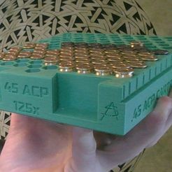 .45 ACP 125x Lagerung passt in 50 cal Munitionsdose
