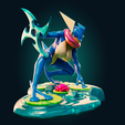 Preview01.png Modelo de impressão 3D do Pokémon Greninja com curvas