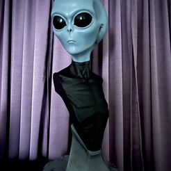 alien grey bust